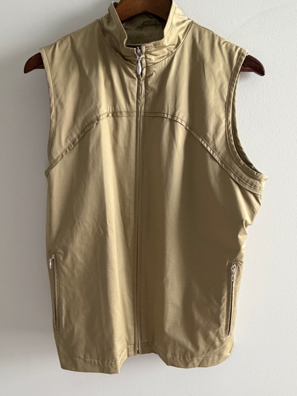 Nike Golf Clima-Fit Sleeveless Performance Vest Zip Mock Neck L
